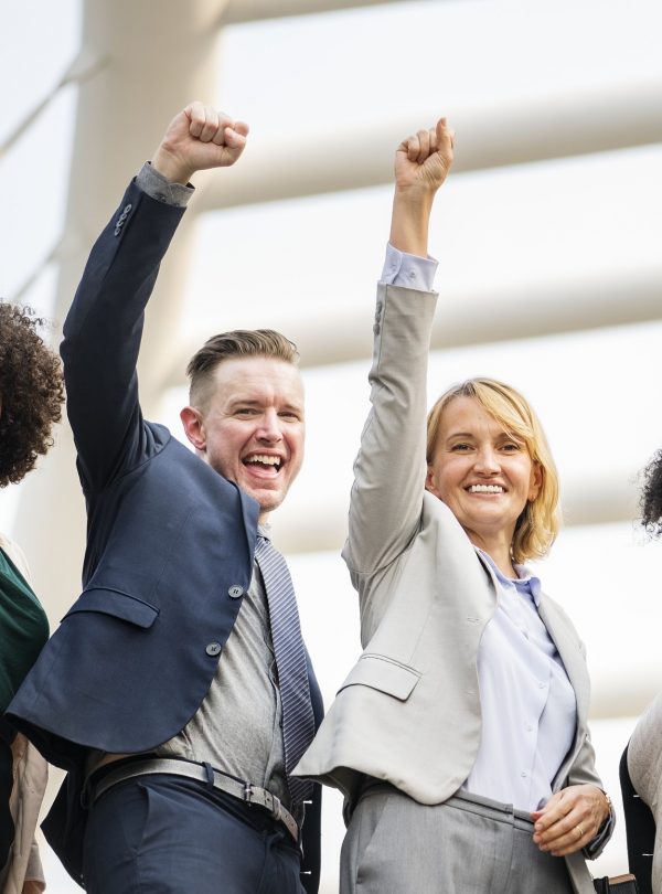 Employees with good wellbeing at work.