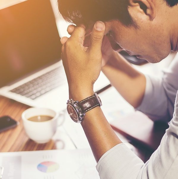 Stressed worker
