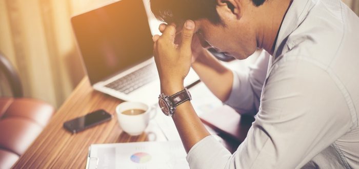 Stressed worker