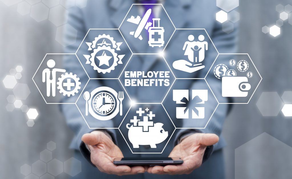 Symbols representing employee benefits
