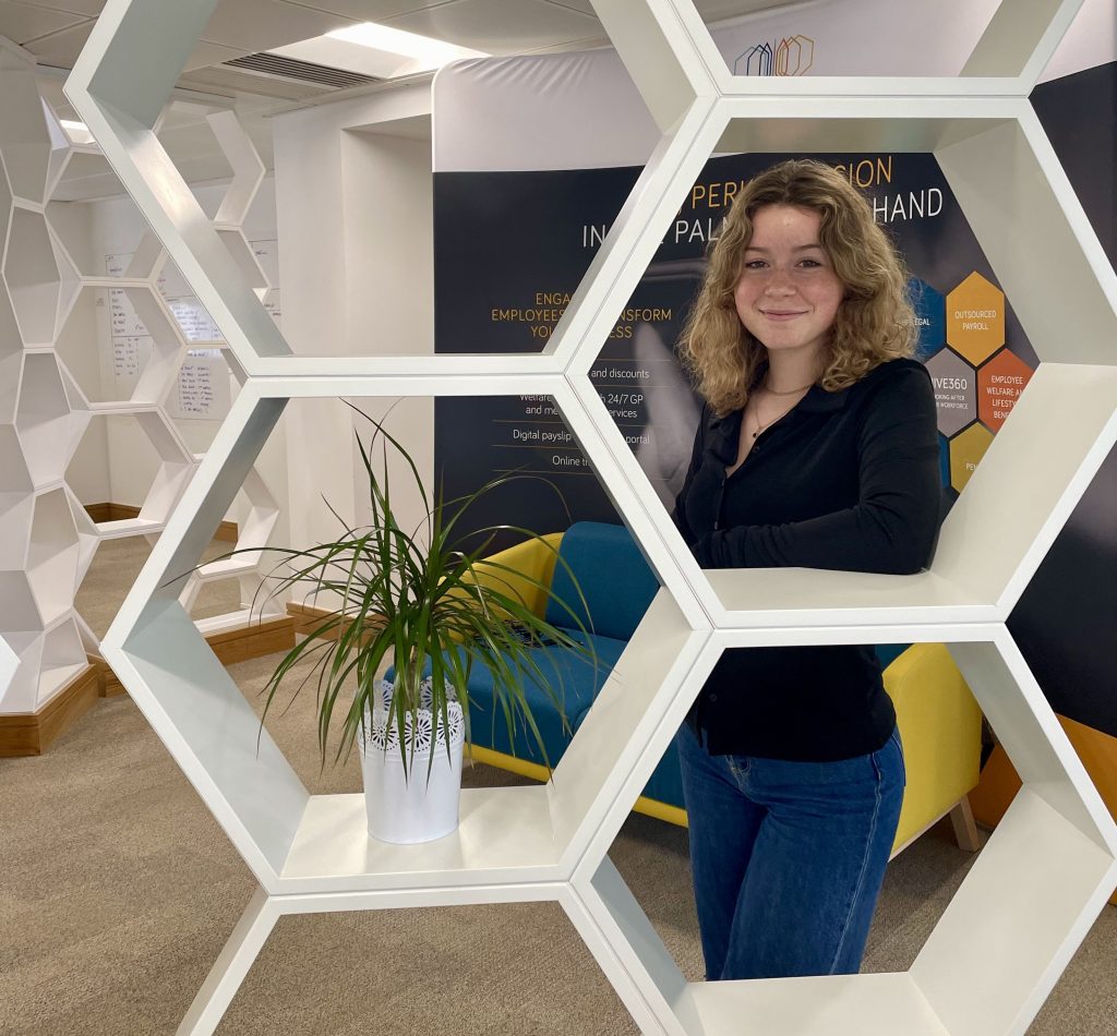 Picture of Ceci hanging out in Hive360 offices